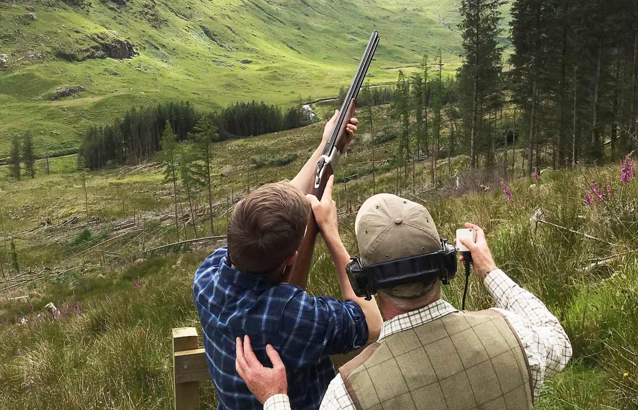 clay pigeon shooting in Scotland