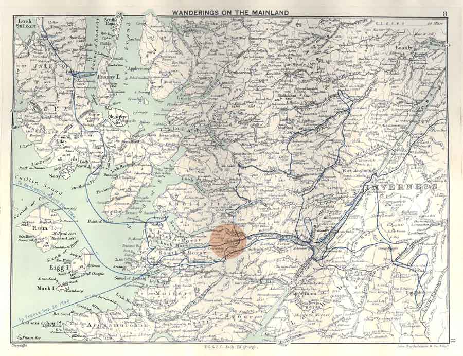 a map of Glen Dessary estate in scotland
