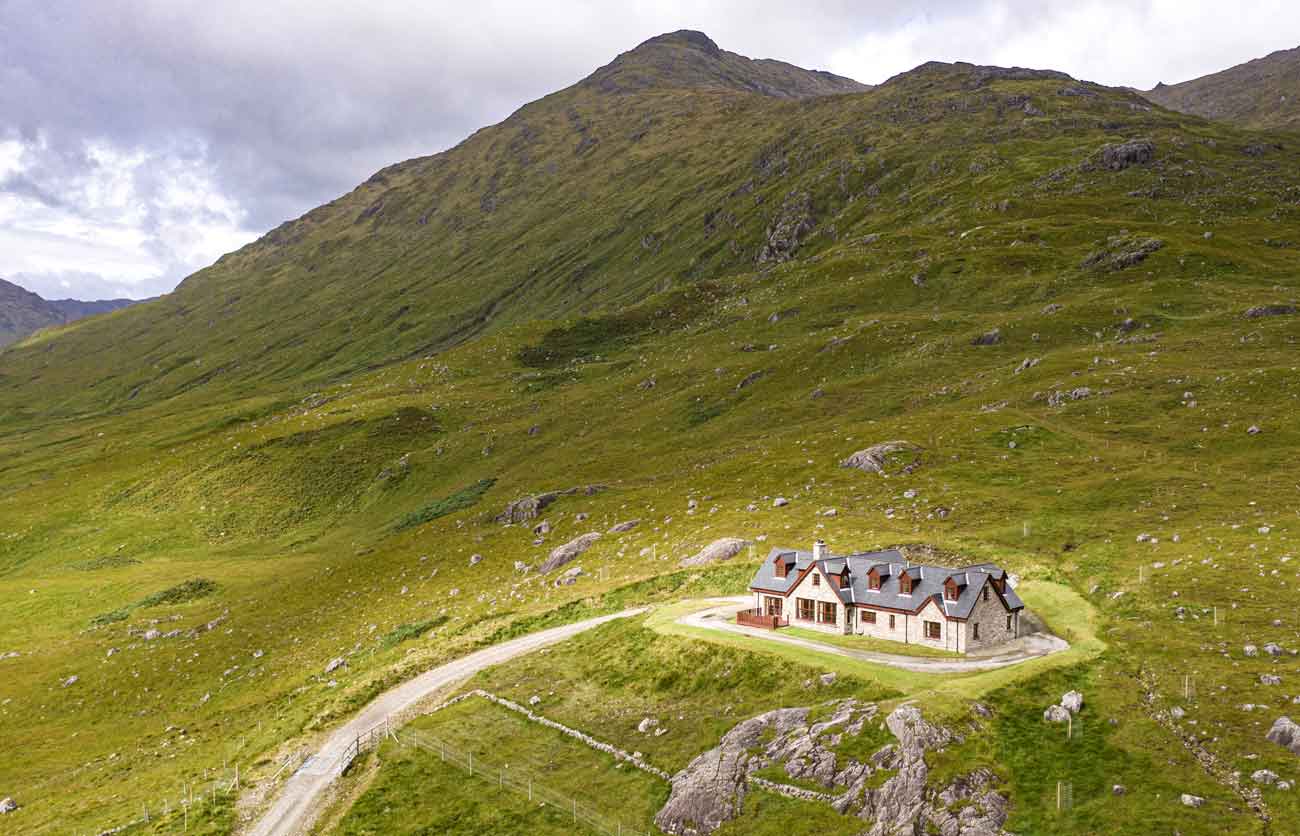 Glen Dessary lodge in the Scottish Highlands