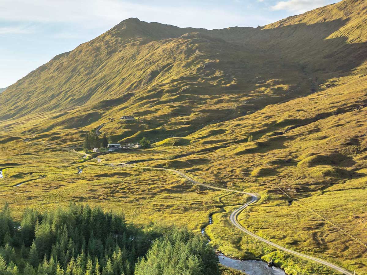 Glen Dessary Lodge at the end of the track